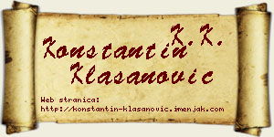Konstantin Klasanović vizit kartica